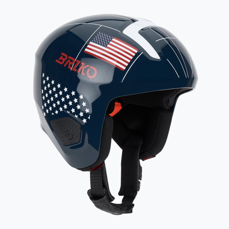 Шолом гірськолижний Briko Vulcano 2.0 USA Mips shiny blue/white/cardinal red