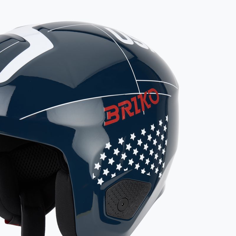 Шолом гірськолижний Briko Vulcano 2.0 USA Mips shiny blue/white/cardinal red 8