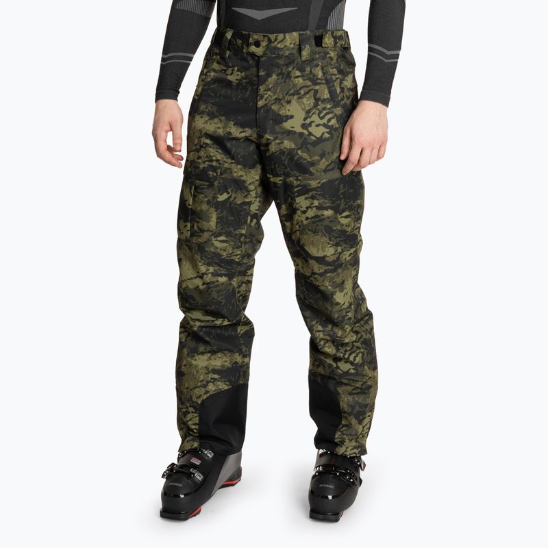 Чоловічі лижні штани Oakley Divisional Cargo Shell тигровий камуфляж зелений
