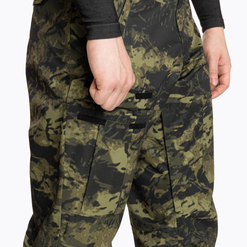 Чоловічі лижні штани Oakley Divisional Cargo Shell тигровий камуфляж зелений 5
