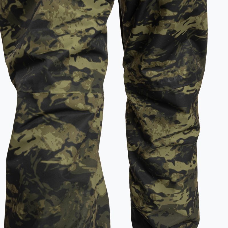 Чоловічі лижні штани Oakley Divisional Cargo Shell тигровий камуфляж зелений 8