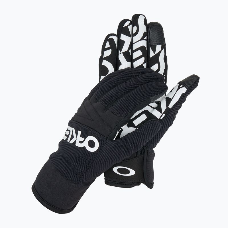 Чоловічі рукавички Oakley Factory Pilot Core Glove чорно-білі з логотипом