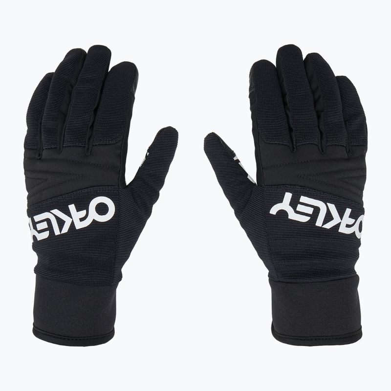 Чоловічі рукавички Oakley Factory Pilot Core Glove чорно-білі з логотипом 3