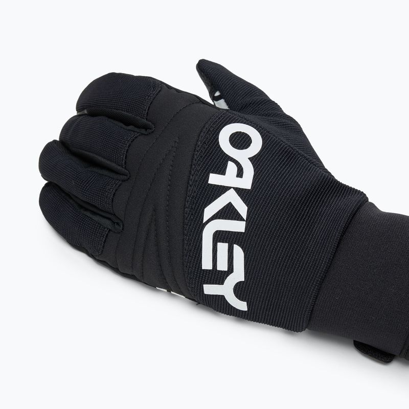 Чоловічі рукавички Oakley Factory Pilot Core Glove чорно-білі з логотипом 5