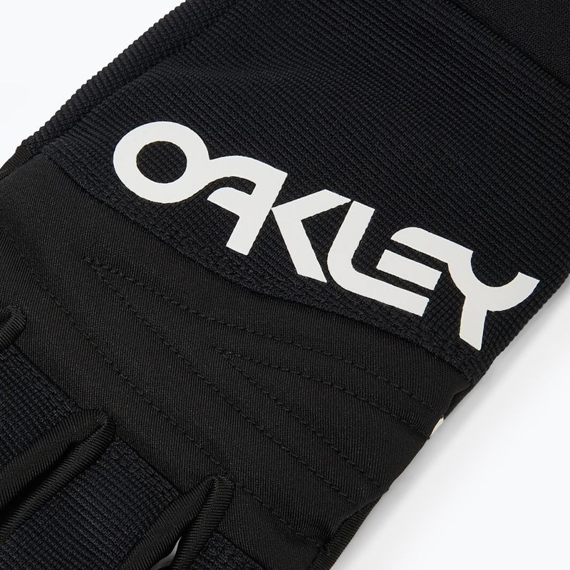 Чоловічі рукавички Oakley Factory Pilot Core Glove чорно-білі з логотипом 9