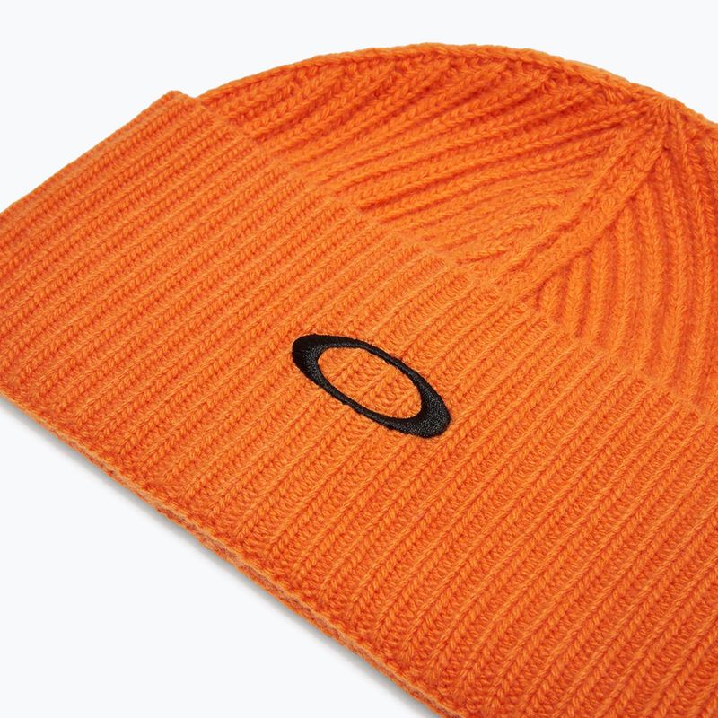 Зимова шапка-бини Oakley Ellipse Ribbed Beanie імбирна 2