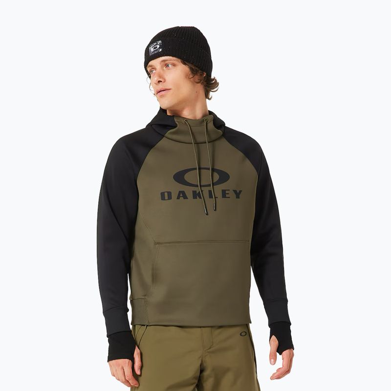 Чоловіча худі для сноуборду Oakley Sierra DWR Fleece Hoody 2.0 army green