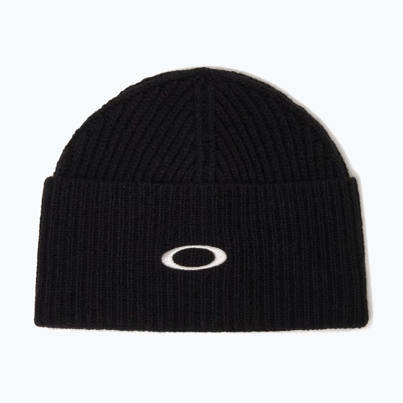 Шапка зимова Oakley Ellipse Ribbed Beanie blackout