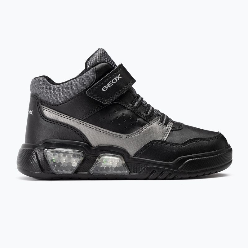 Черевики дитячі гeox Illuminus black/dark гrey 2