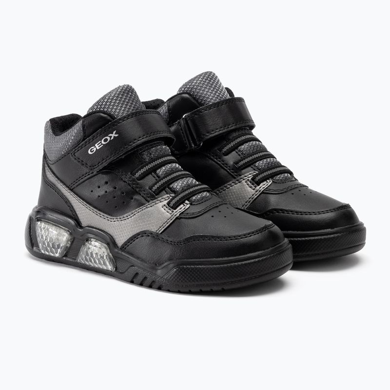 Черевики дитячі гeox Illuminus black/dark гrey 4