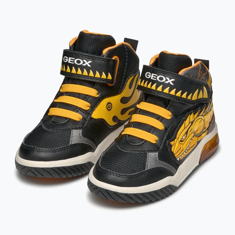 Молодші туфлі Geox Inek чорно-жовті 11