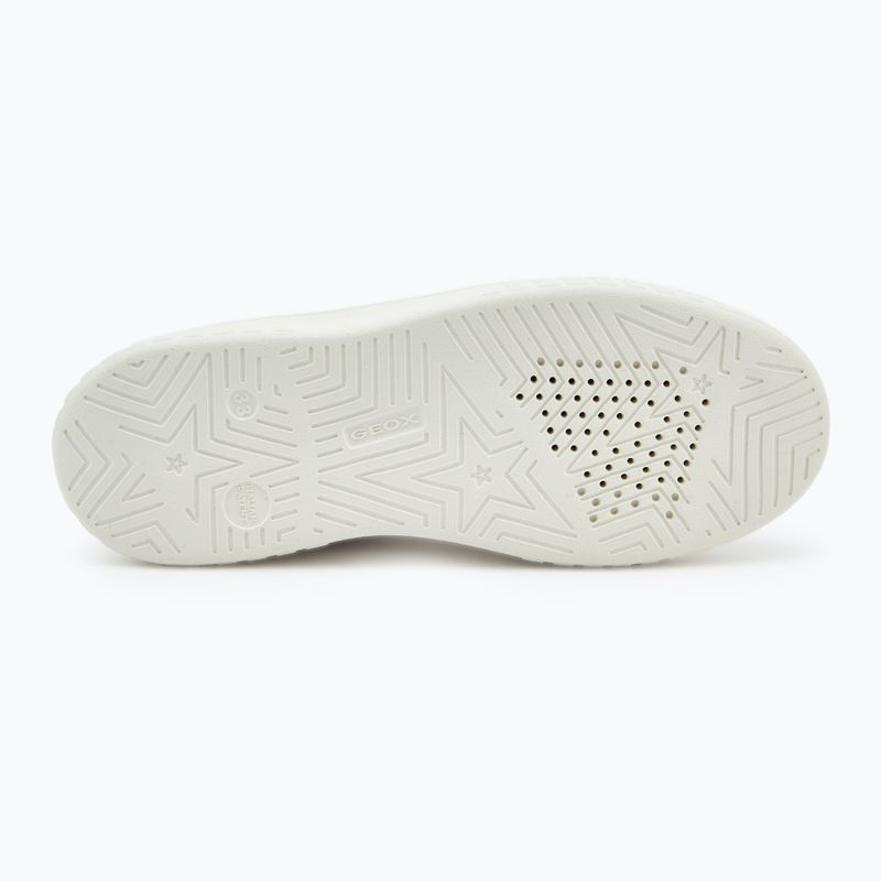 Дитячі туфлі Geox Mikiroshi світлої слонової кістки / чорні 4