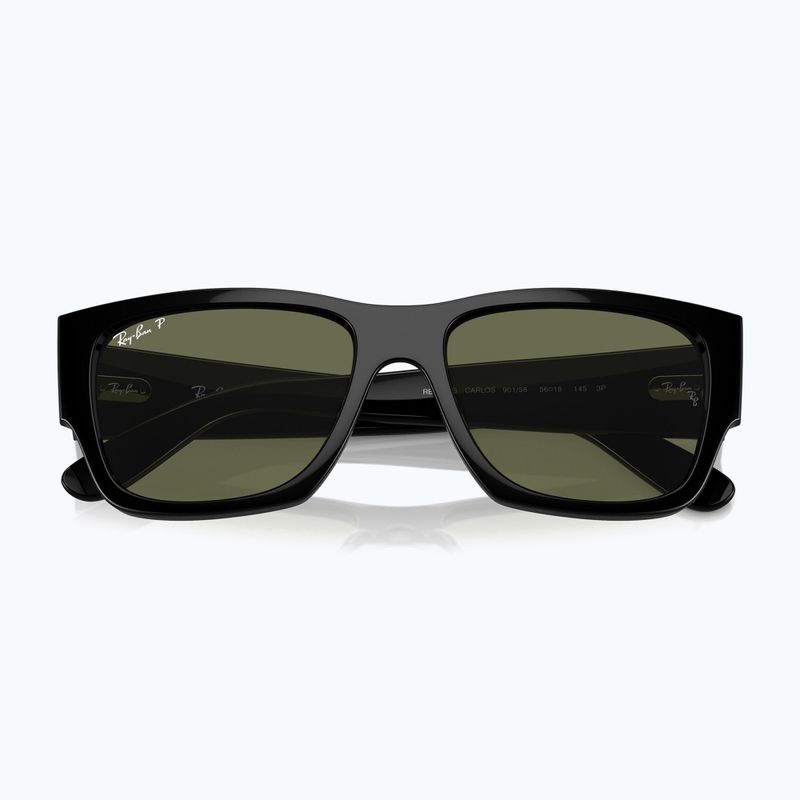 Окуляри сонцезахисні Ray-Ban Carlos black/green polarized 3