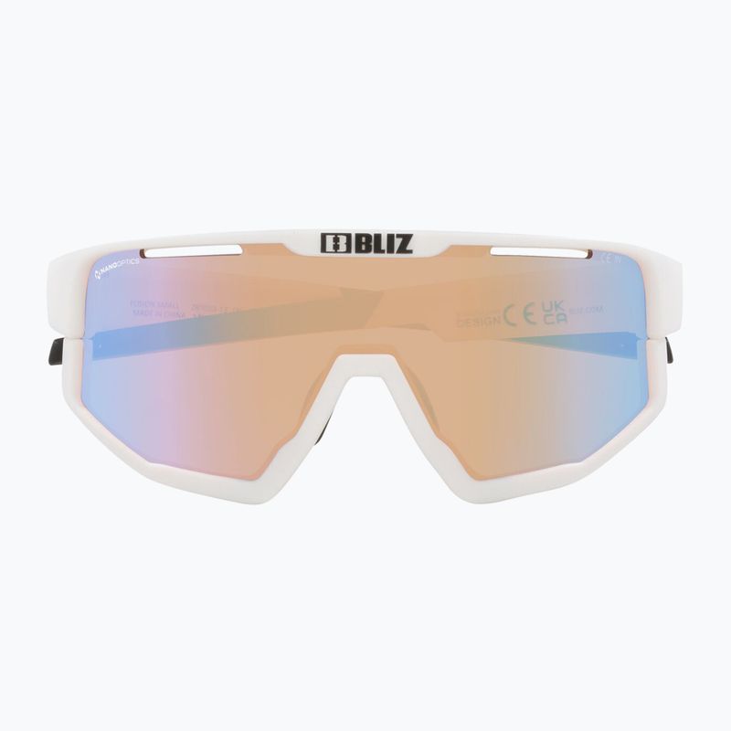 Сонцезахисні окуляри Bliz Fusion Small Nano Optics Nordic Light матові білі / коралові / оранжево-сині 3