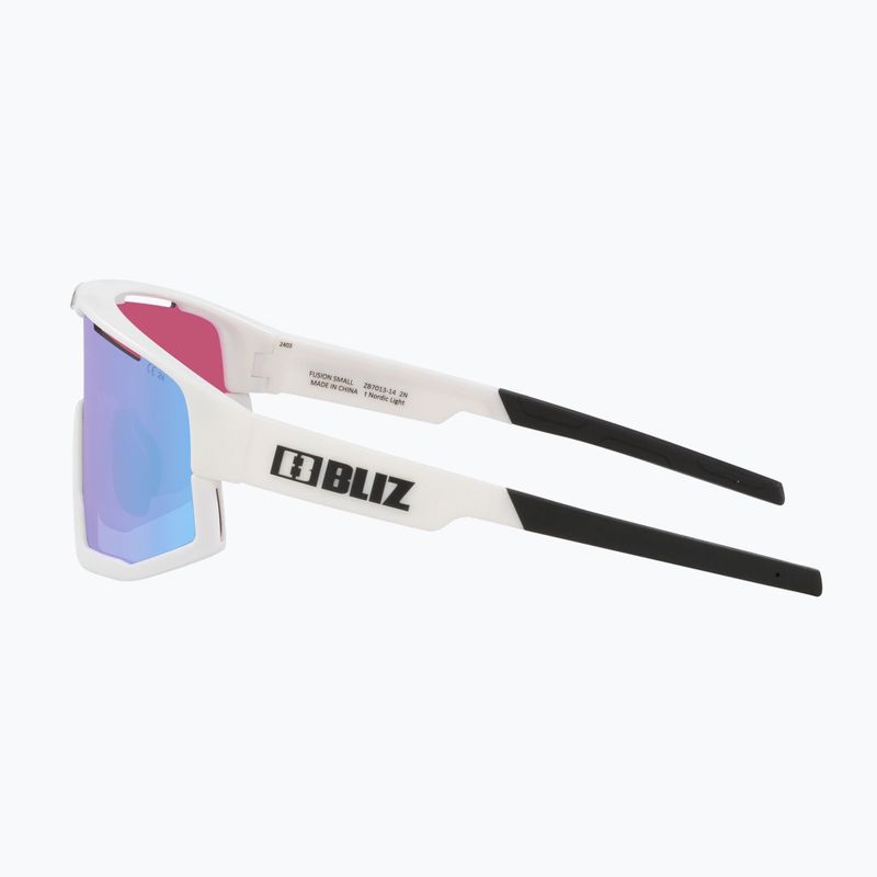 Сонцезахисні окуляри Bliz Fusion Small Nano Optics Nordic Light матові білі/бегонія/фіолетово-блакитні 5