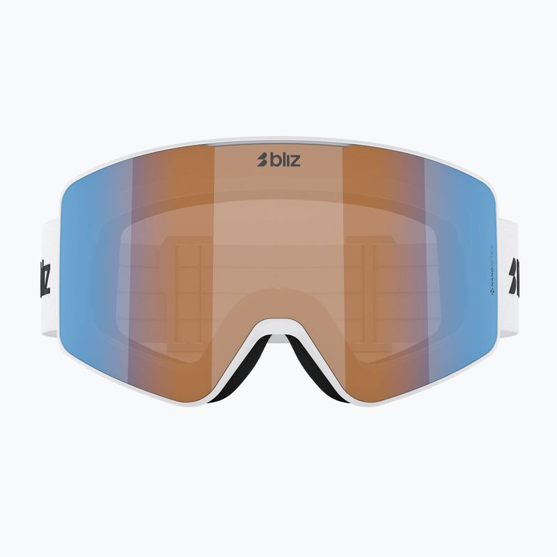 Окуляри гірськолижні Bliz G001 matte white/non orange/blue multi 2
