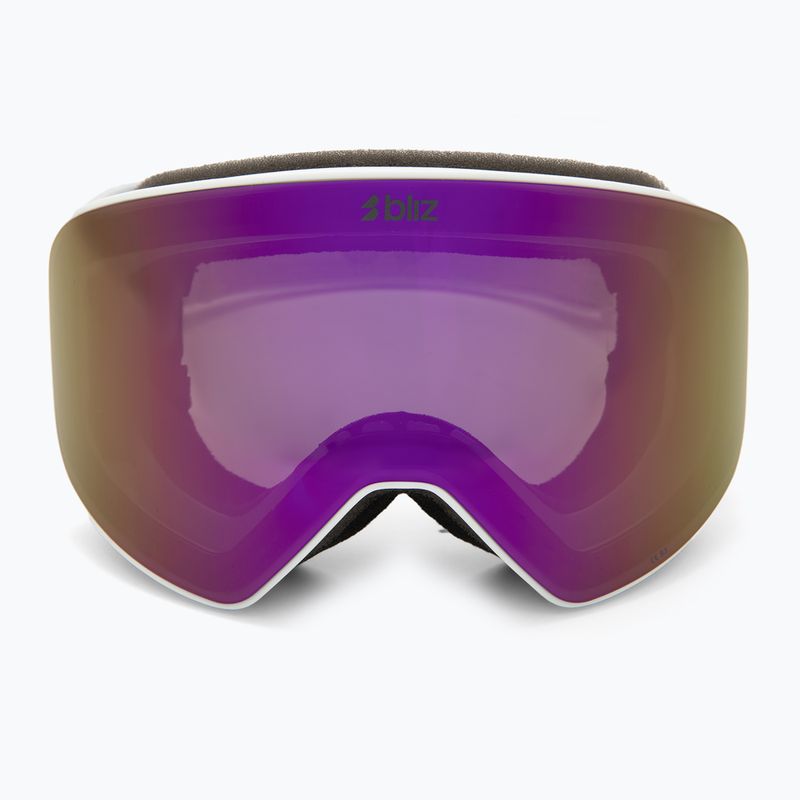 Окуляри гірськолижні Bliz Flow matte white/smoke/pink 2