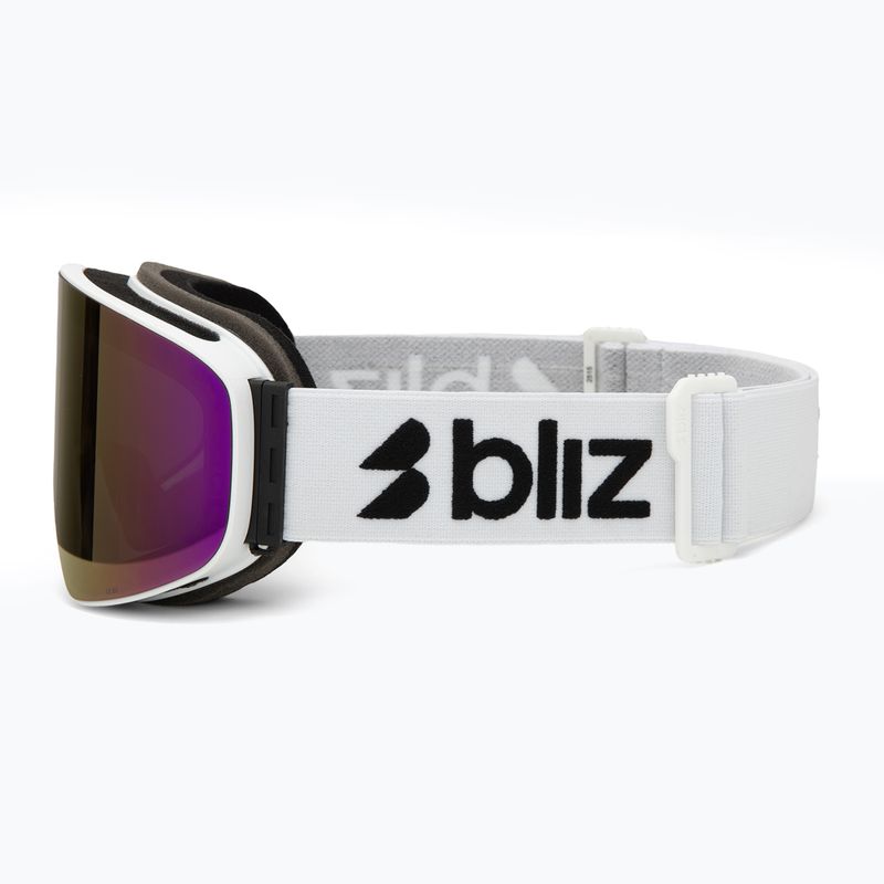 Окуляри гірськолижні Bliz Flow matte white/smoke/pink 4