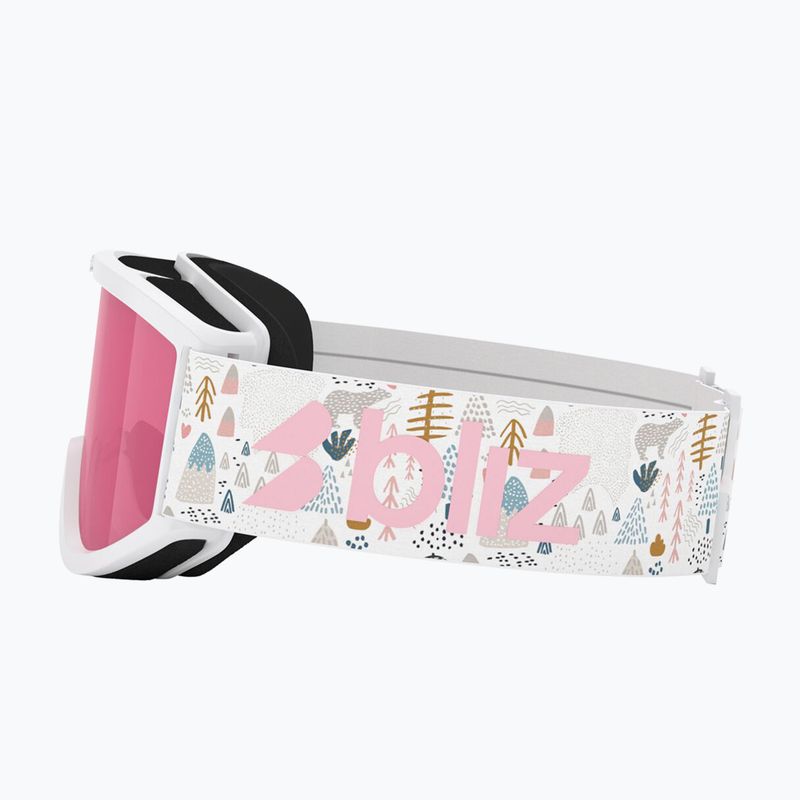Окуляри гірськолижні дитячі Bliz Pixie Jr matte white/pink 4