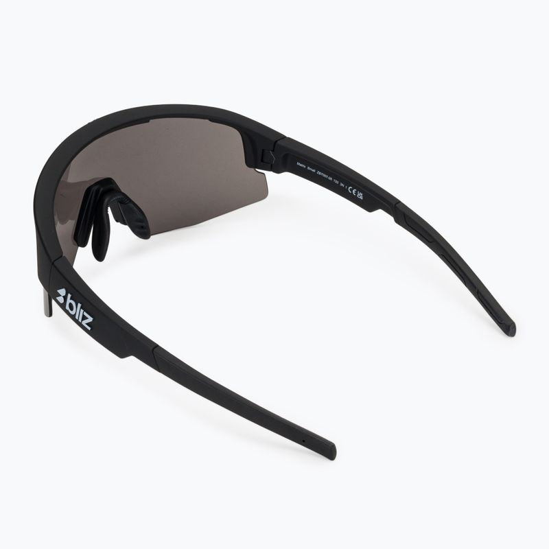 Окуляри сонцезахисні Bliz Matrix Small matte black/smoke silver mirror 2