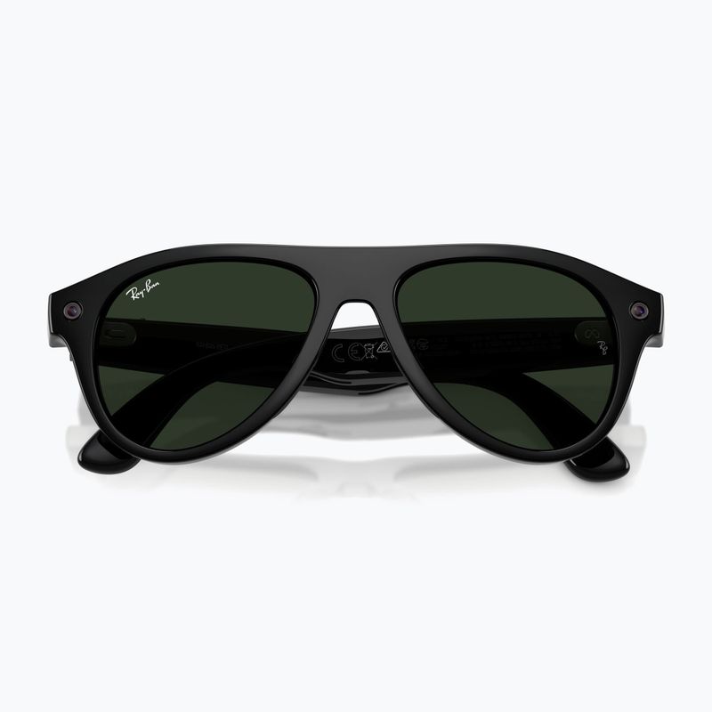 Окуляри з камерою Ray-Ban Meta Aviator shiny black/trs g. green 9