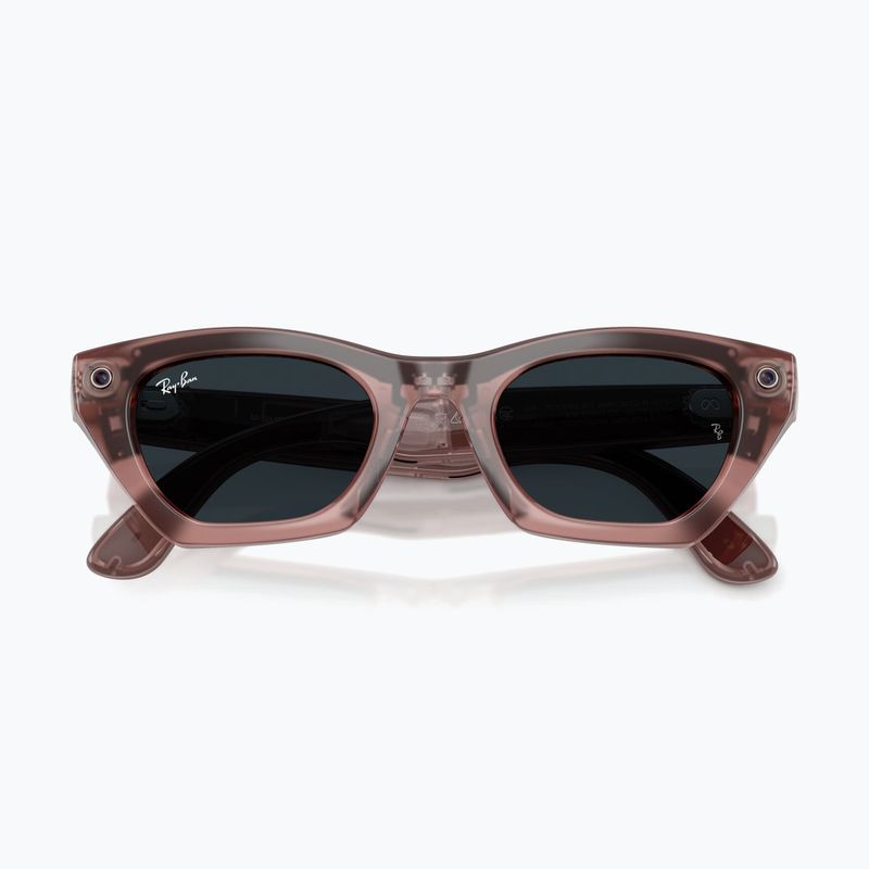 Окуляри з камерою Ray-Ban Meta Zena milky pink blush/trs grey 8
