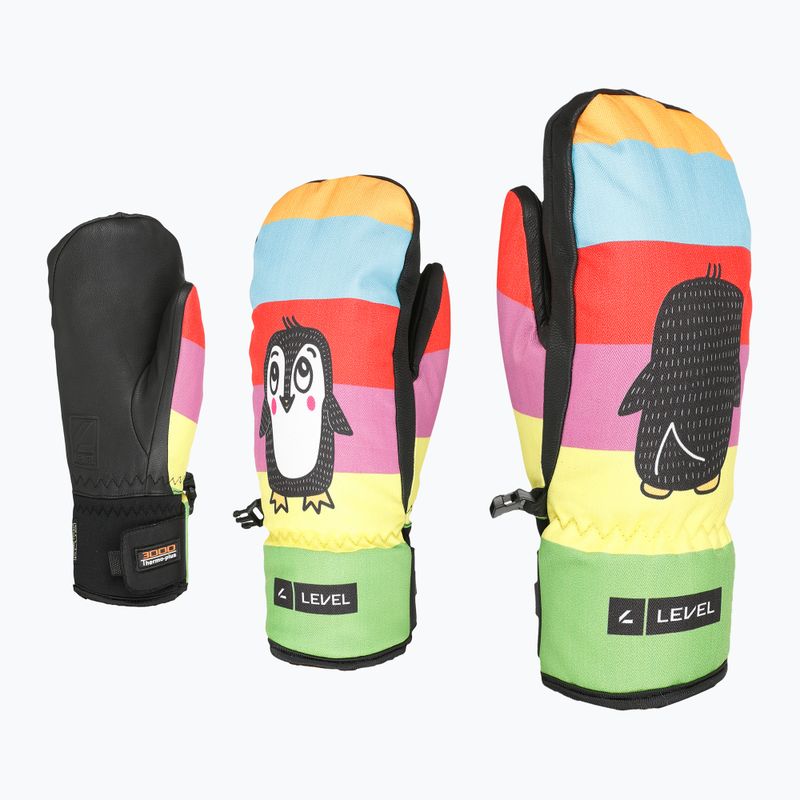 Рукавиці лижні дитячі Level Vertigo Mitt Teen pk rainbow 7