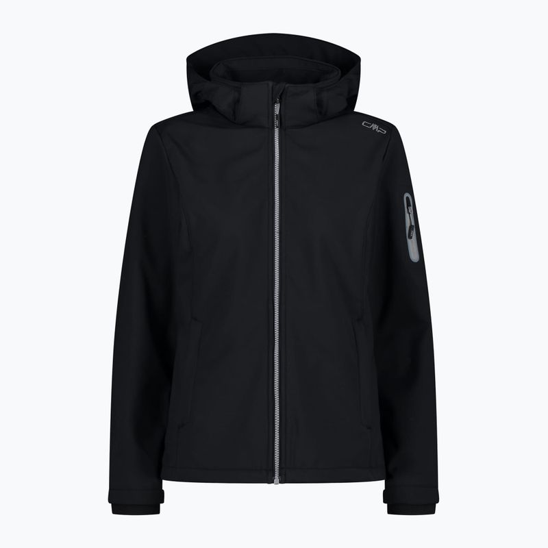 Куртка софтшел жіноча CMP Zip Hood чорна 39A5006