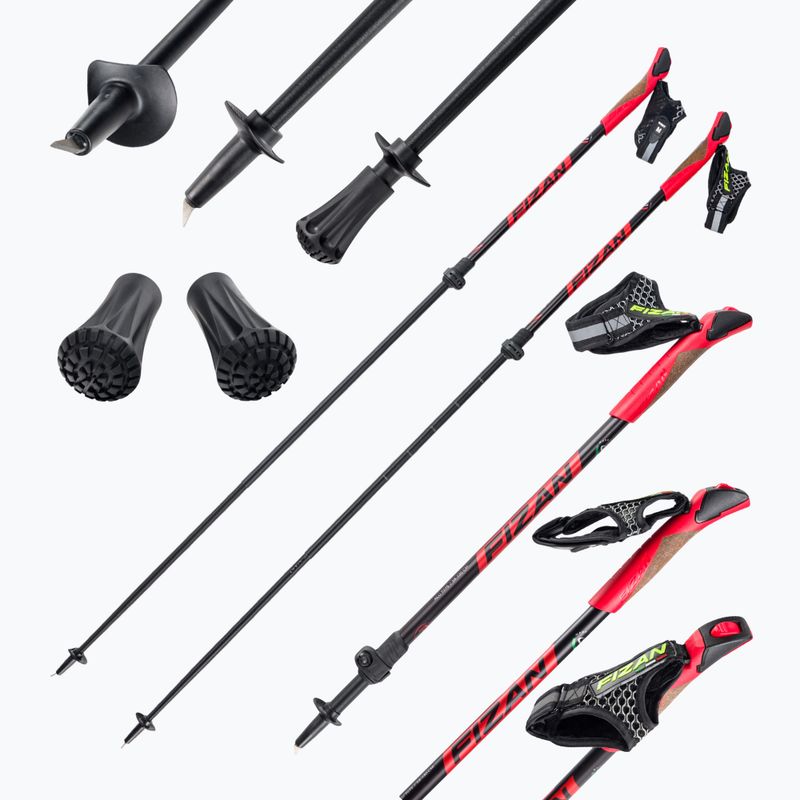 Трекінгові палиці для скандинавської хотьби Fizan Revolution PRO red 5