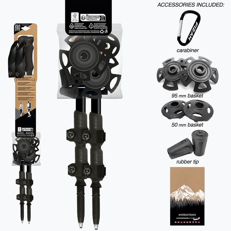 Палиці трекінгові Fizan Elbrus orange 10