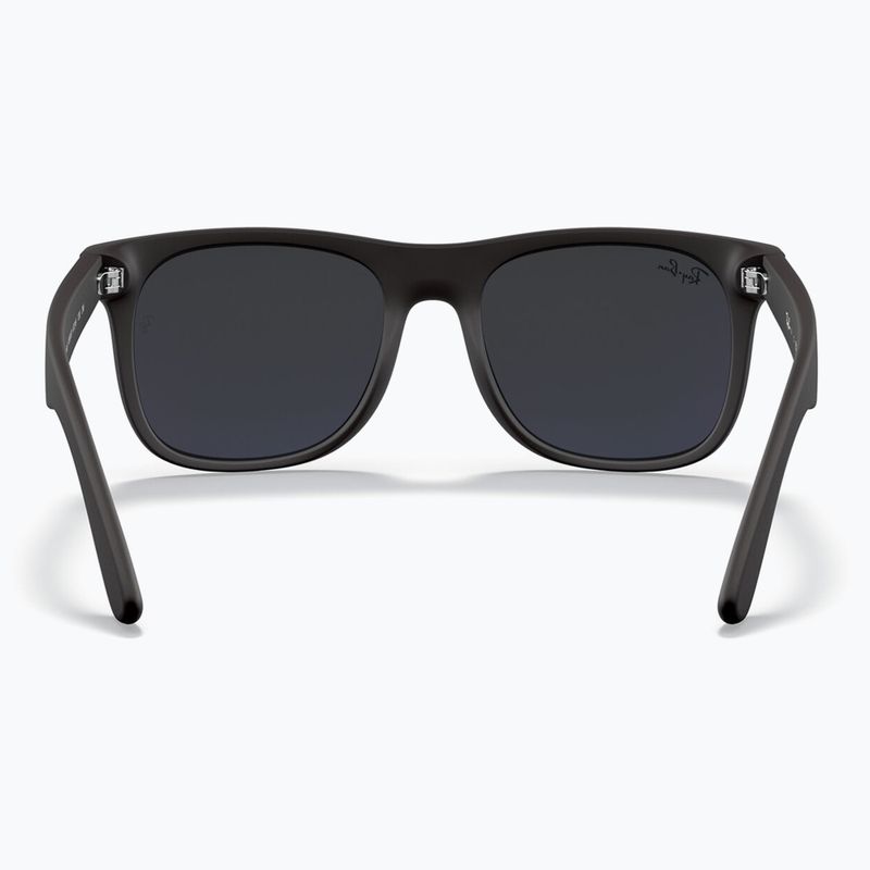 Окуляри сонцезахисні дитячі Ray-Ban Justin matt rubber black/blue mirror 4