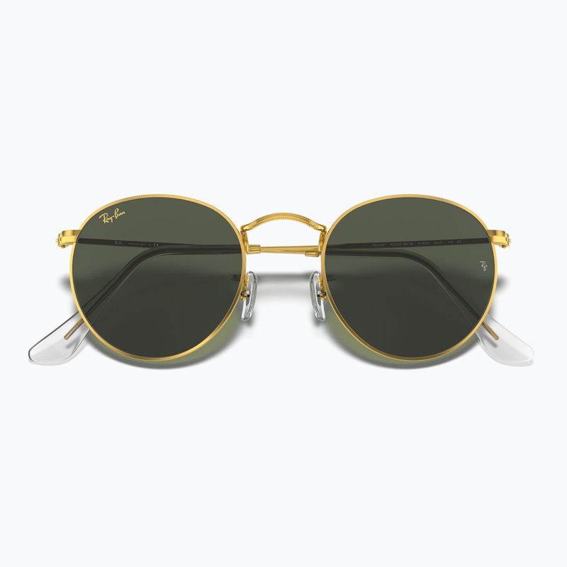 Окуляри сонцезахисні Ray-Ban Round Metal gold/green g-15 3