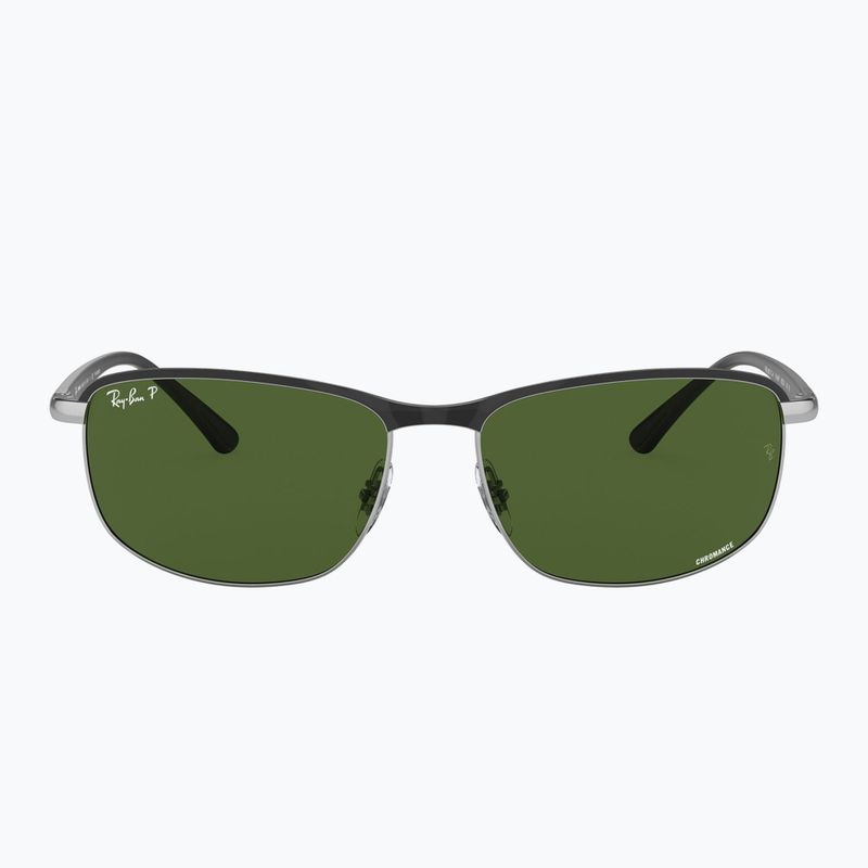 Окуляри сонцезахисні Ray-Ban Rb3671 Polarized+ Lenses black silver/dark green polarized+ 2
