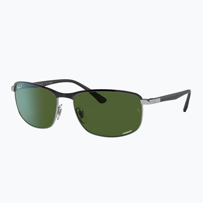 Окуляри сонцезахисні Ray-Ban Rb3671 Polarized+ Lenses black silver/dark green polarized+ 4