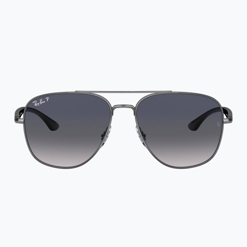 Окуляри сонцезахисні Ray-Ban RB3683 brass/blue grey polarized 2