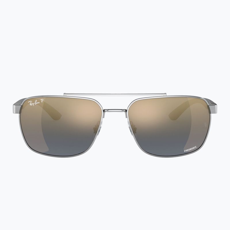 Окуляри сонцезахисні Ray-Ban RB3701 Polarized+ Lenses silver/blue gold polarized+ 2