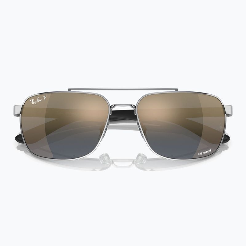 Окуляри сонцезахисні Ray-Ban RB3701 Polarized+ Lenses silver/blue gold polarized+ 3