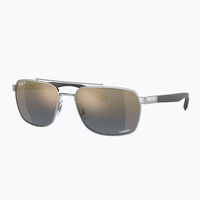 Окуляри сонцезахисні Ray-Ban RB3701 Polarized+ Lenses silver/blue gold polarized+ 4