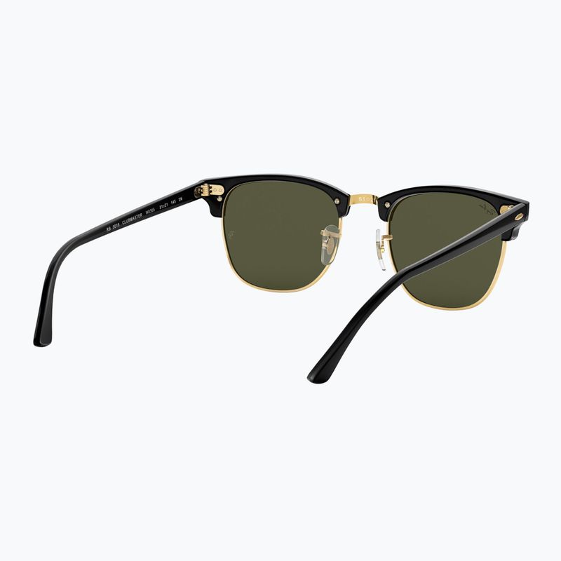 Окуляри сонцезахисні Ray-Ban Clubmaster Classic black/gold/green g-15 6