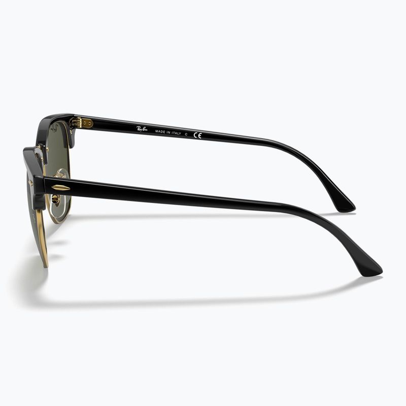 Окуляри сонцезахисні Ray-Ban Clubmaster Classic black/gold/green g-15 7