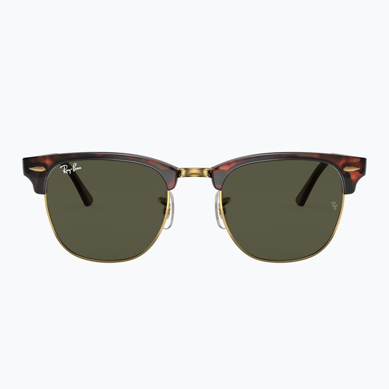 Окуляри сонцезахисні Ray-Ban Clubmaster Classic tortoiseshell/gold/green g-15 2