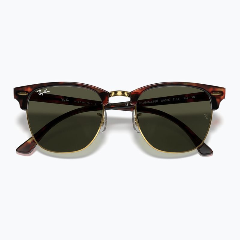 Окуляри сонцезахисні Ray-Ban Clubmaster Classic tortoiseshell/gold/green g-15 3