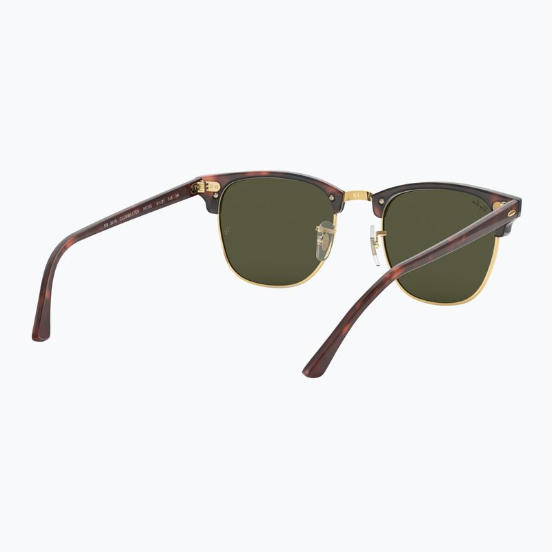 Окуляри сонцезахисні Ray-Ban Clubmaster Classic tortoiseshell/gold/green g-15 6