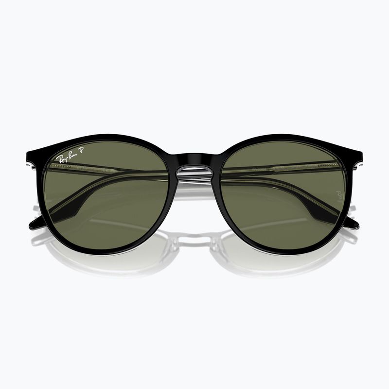 Окуляри сонцезахисні Ray-Ban RB2204 transparent black/green polarized 3
