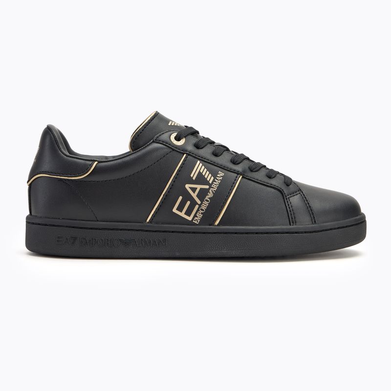 EA7 Туфлі потрійні Emporio Armani Classic Logo чорні/золоті 2