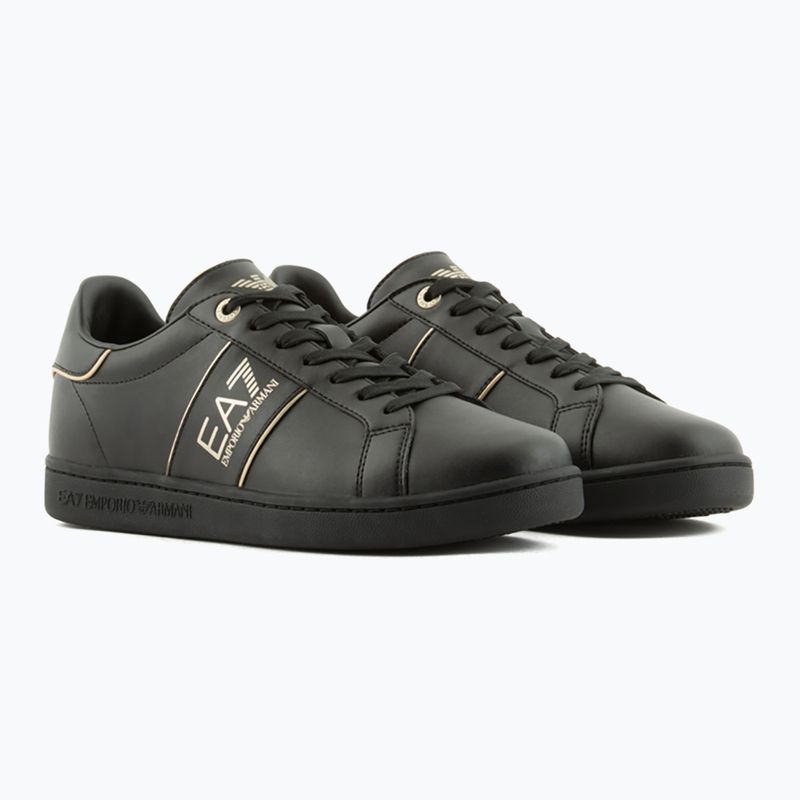 EA7 Туфлі потрійні Emporio Armani Classic Logo чорні/золоті 8