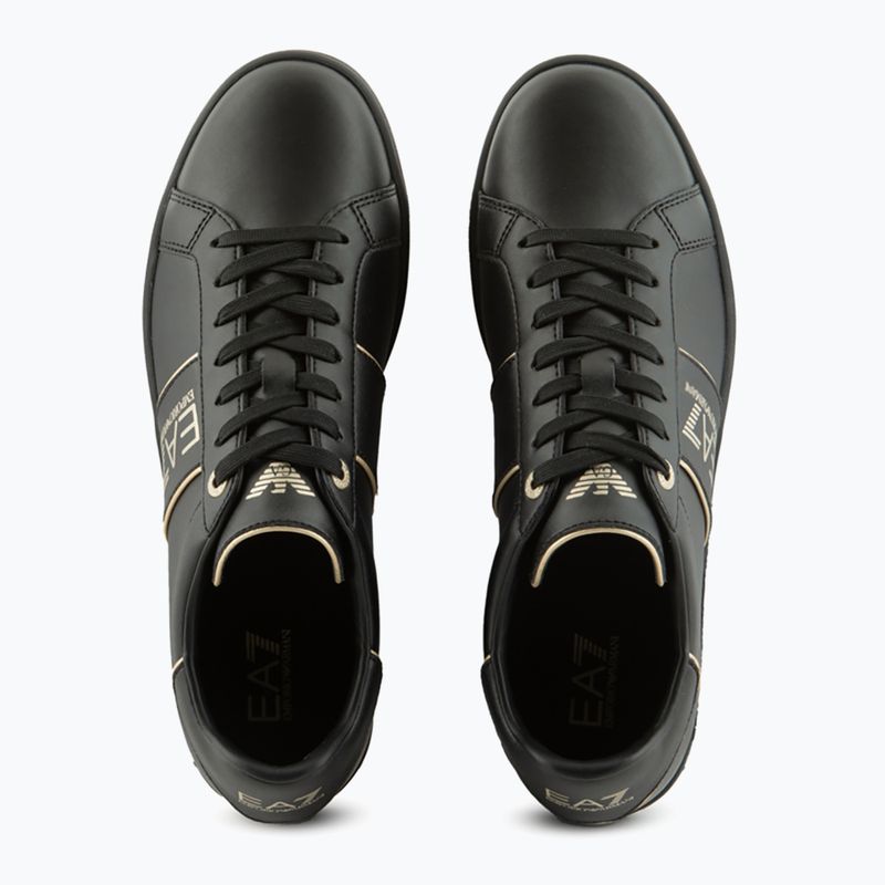 EA7 Туфлі потрійні Emporio Armani Classic Logo чорні/золоті 11