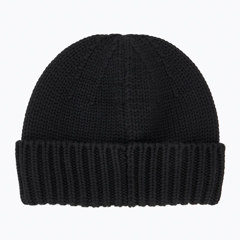 Шапка зимова чоловіча Woolrich Merino Wool Logo Beanie black 2