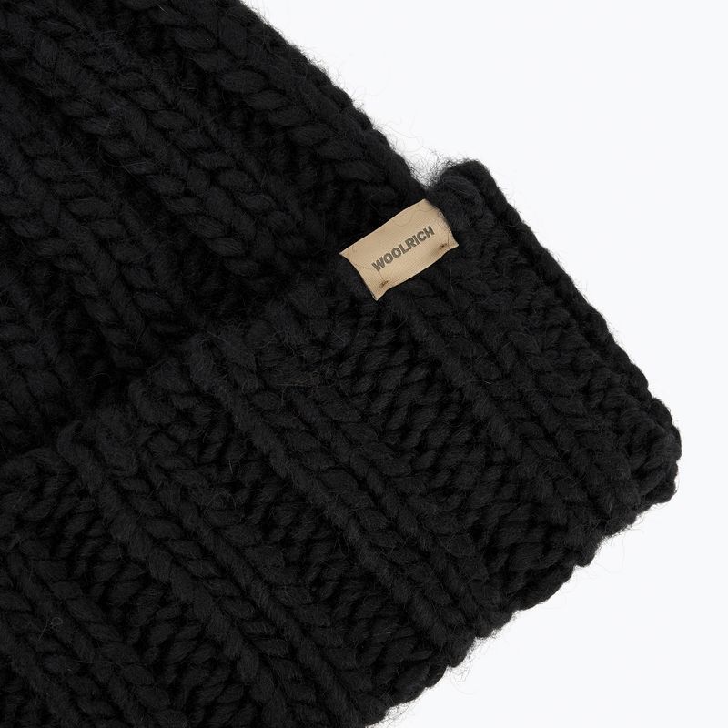 Шапка зимова жіноча Woolrich Chunky Beanie black 3