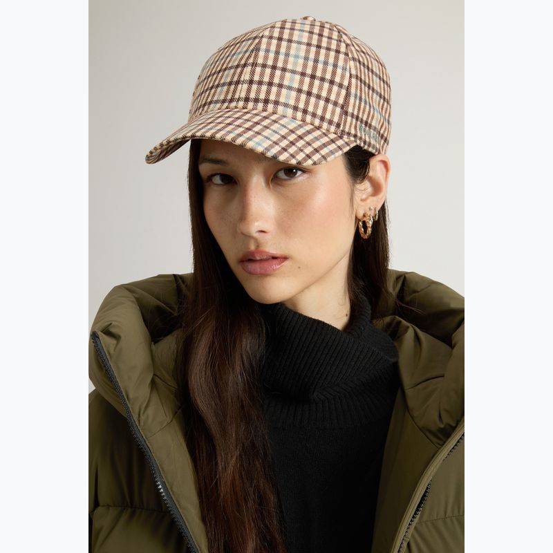 Жіноча бейсболка Woolrich Check Baseball Cap beige check 4
